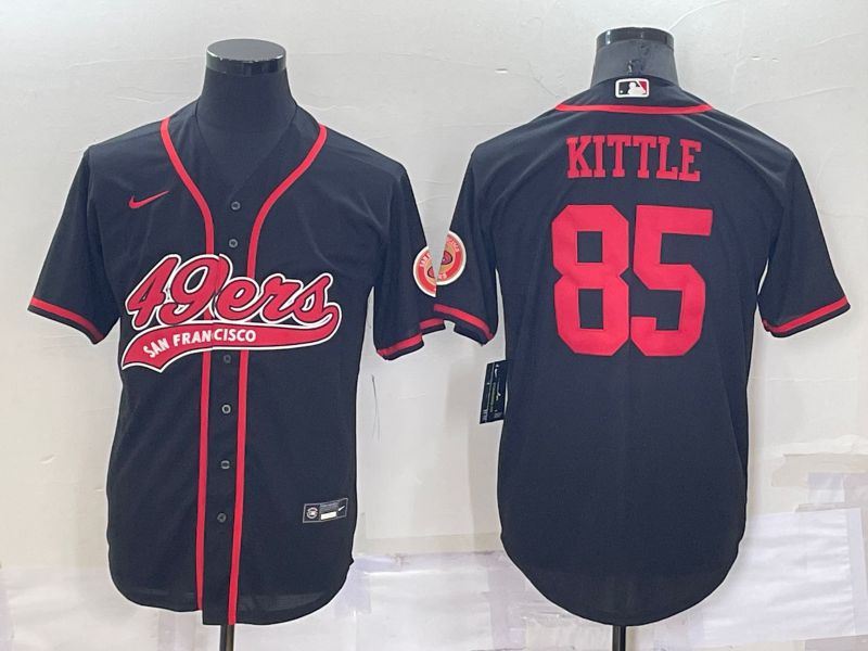 Men San Francisco 49ers #85 Kittle Black Nike Co branded Jersey->los angeles rams->NFL Jersey